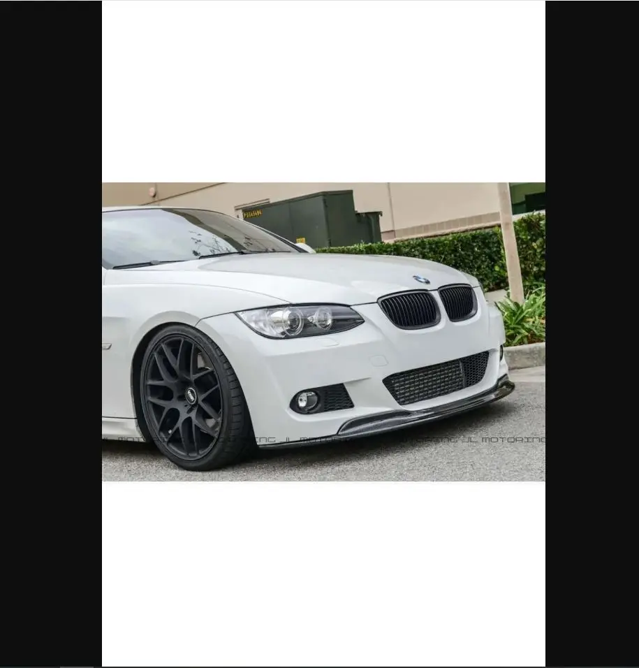 For Bmw E92 M Tech Gts Front Lip 2007 To 2011 Plastic Glossy Black Non-Facelift Cases - Sporty Racer Bumper Diffuser Side Skirts