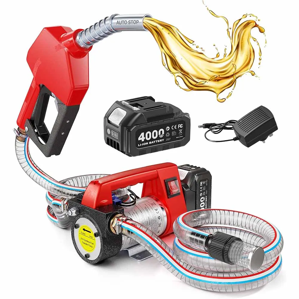 Pompe de transfert de carburant pour diesel, pompe à eau rechargeable, petite pompe à huile de remplissage automobile pour usage domestique, compatible avec batterie Makita 21V