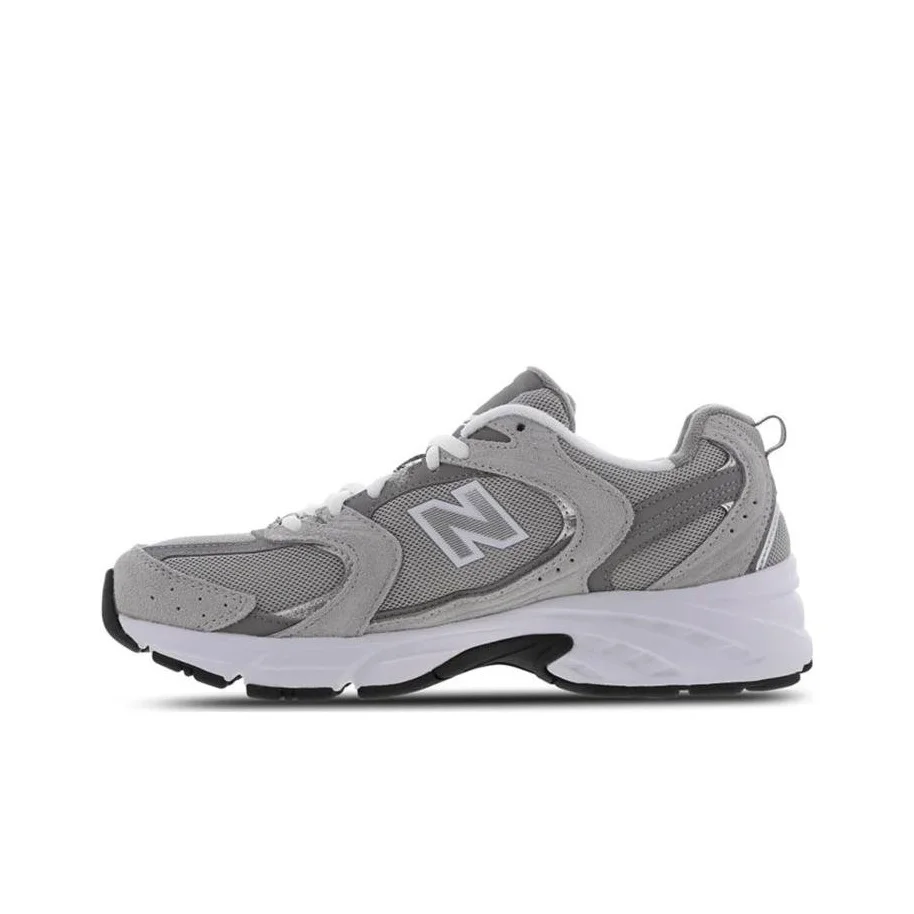 حذاء الجري New Balance NB 530 مسامي وخفيف الوزن ومنخفض القطع للرجال والنساء، رمادي