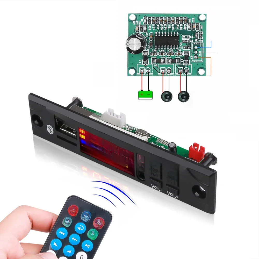 Bezprzewodowy odtwarzacz MP3 DC 12V Bluetooth 5.0 Dekoder WMA USB TF Radio FM 3,5 mm Moduł AUX Zestaw samochodowy Bezprzewodowy odtwarzacz muzyczny MP3 — zdjęcie produktu 7