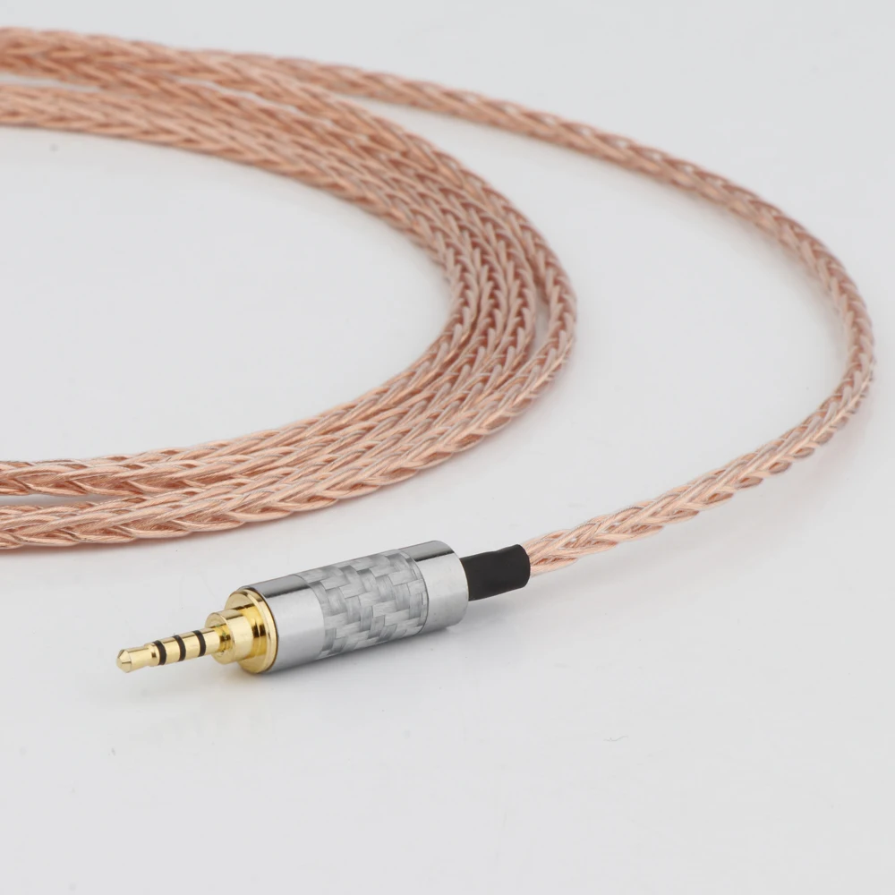 HD599 HD598 HD558 Ath-M60x Ath 헤드폰용 하이엔드 8 코어 OFC 구리 2.5mm ~ 2.5mm Aux 헤드폰 케이블