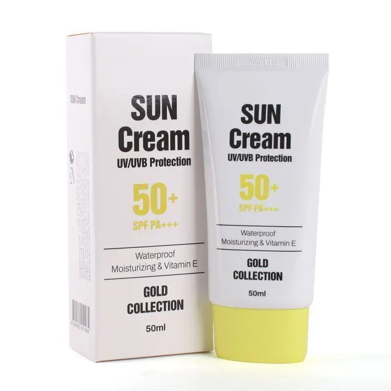 [50ml x 1] SPF50 + PA + UV protection gold sun cream Vitamin E moisture effect