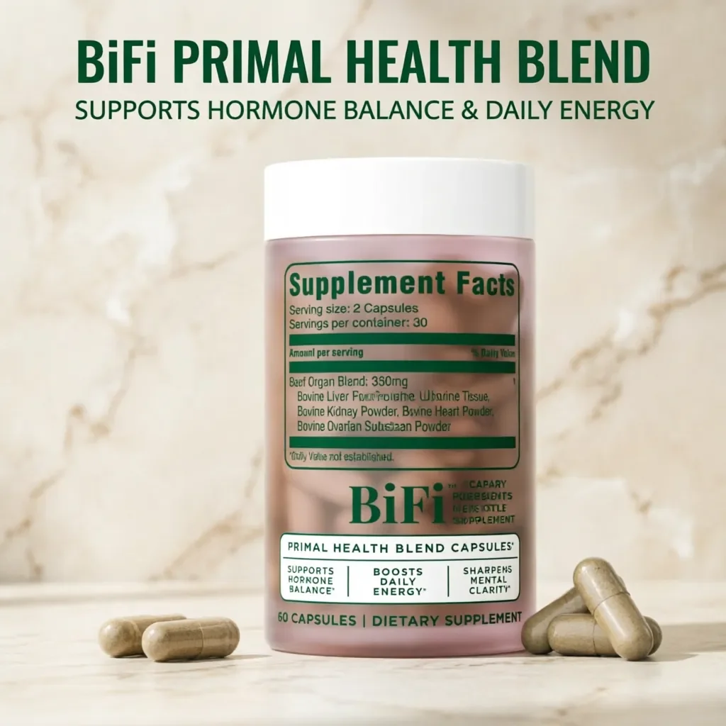 Vital Source Nutrition BiFi Capsules | Premium Primal Organ Blend for Hormone Health, Energy & Clarity | Ancestral Supplements for Women | Daily Vitality