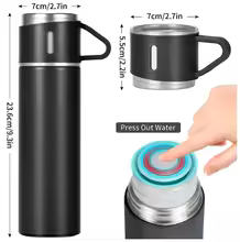 Frascos A Vácuo Inox, 500Ml, Café E Chá, Embalagem Presente.