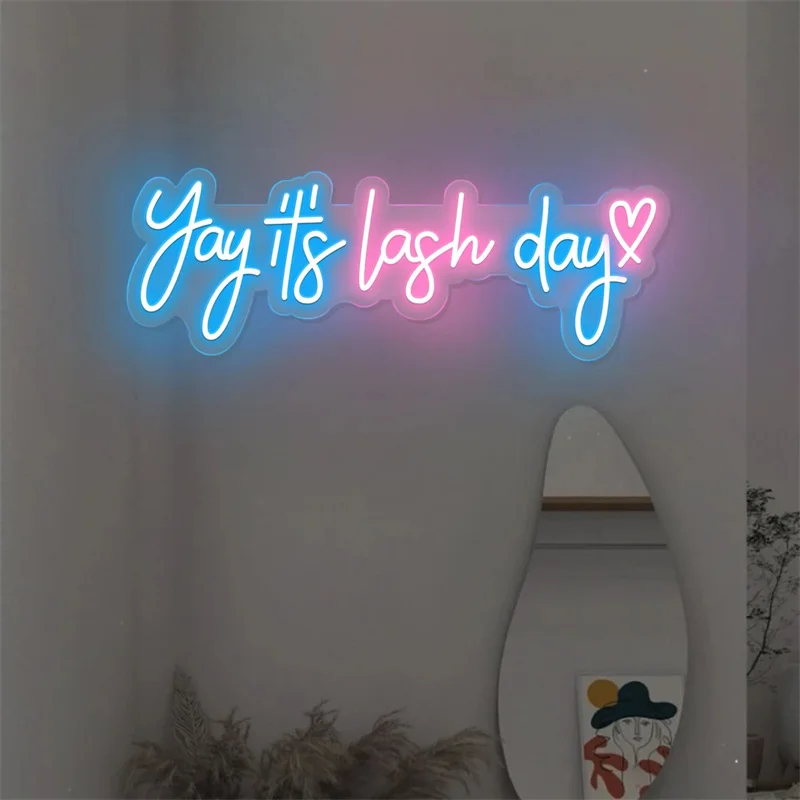 

Yay it's Lash Day Neon Sign, Beauty Salon Neon Sign Art, Lash Room Led Neon Sign, Salon Room Led Light Wall Decor Salon Office