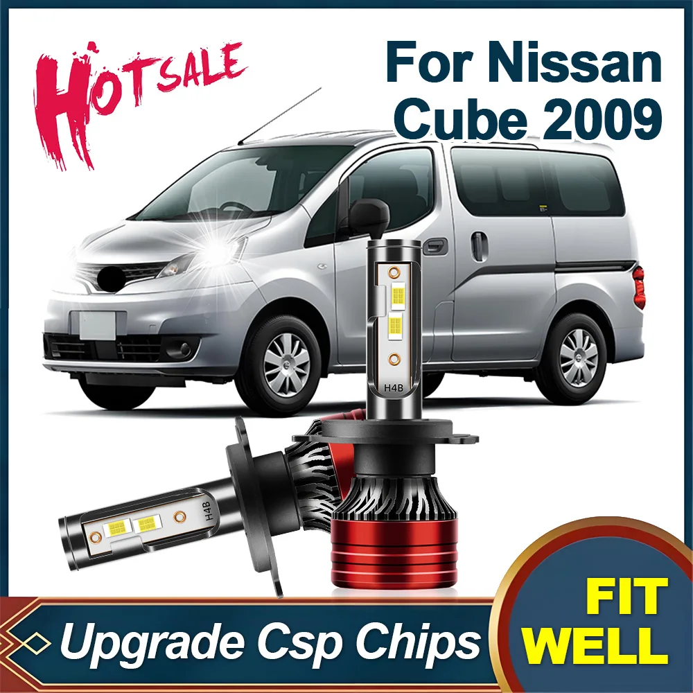 

LED 20000LM Super Bright imported 3570 CSP Chip Headlights Hi/Lo Beam H4 Turbo Car Lamp 6000K White for Nissan Cube 2009