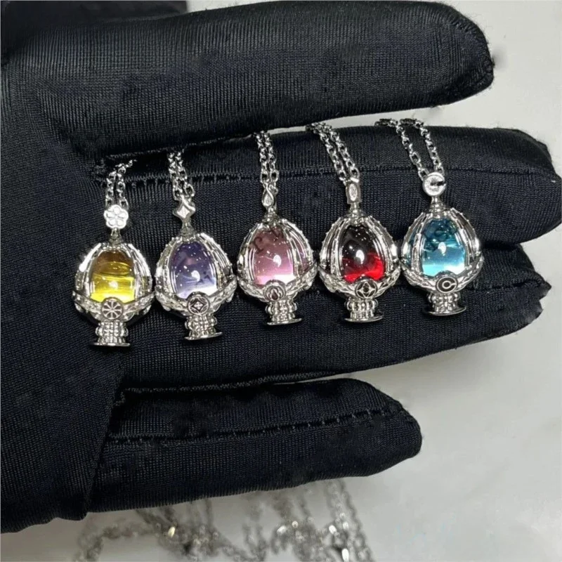 Grief Seed Soul Gem Anime Puella Magi Madoka Magica Cosplay Prop Gemstone Necklace Yellow Purple Pink Red Blue Jewel Magica Girl — zdjęcie 2