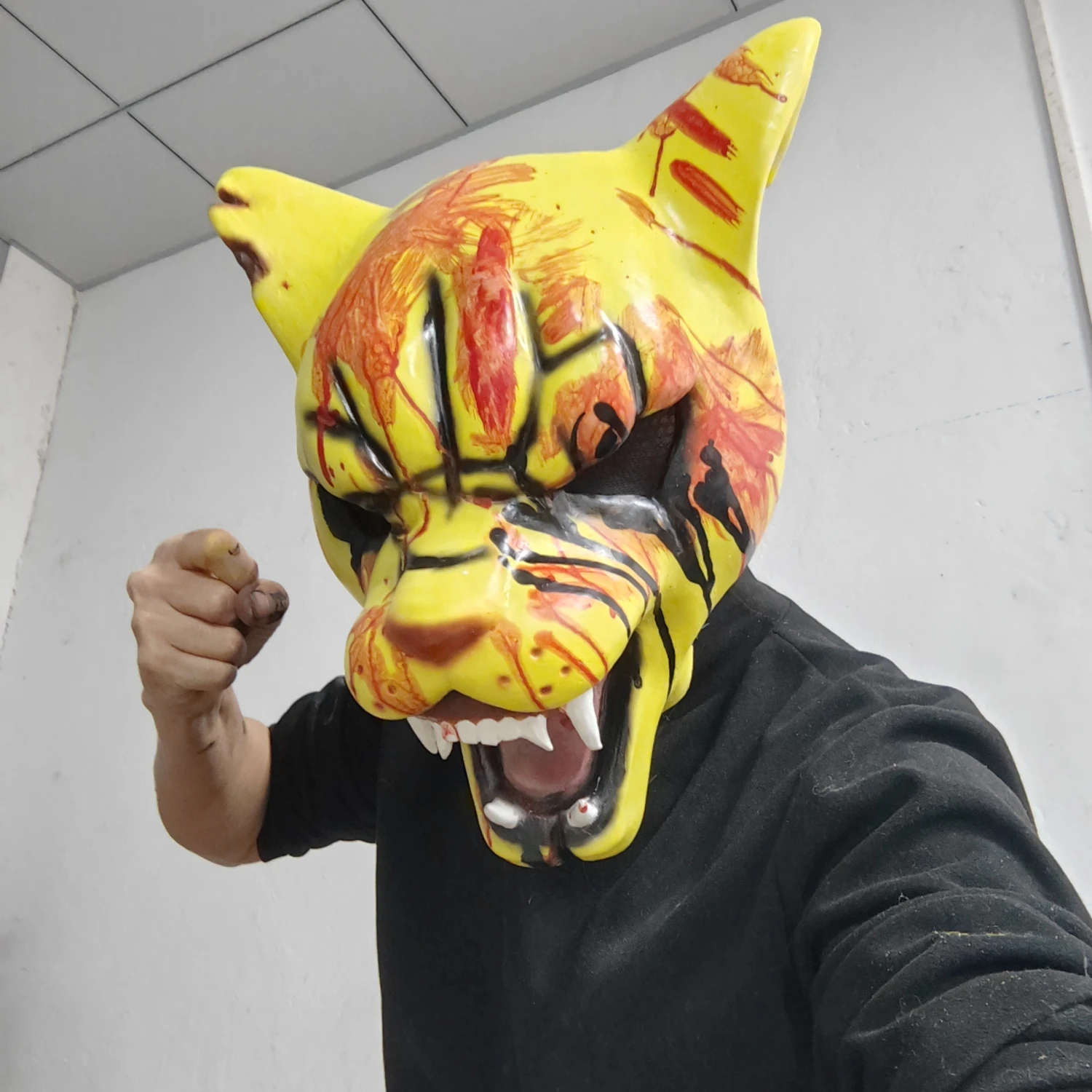 

Горячая линия Майами Тони Тигр Маска Игра Косплей Забавное Животное Голова Крышка Ужас Тигр Маска Хэллоуина Реквизит Кровавый Тигр Маска