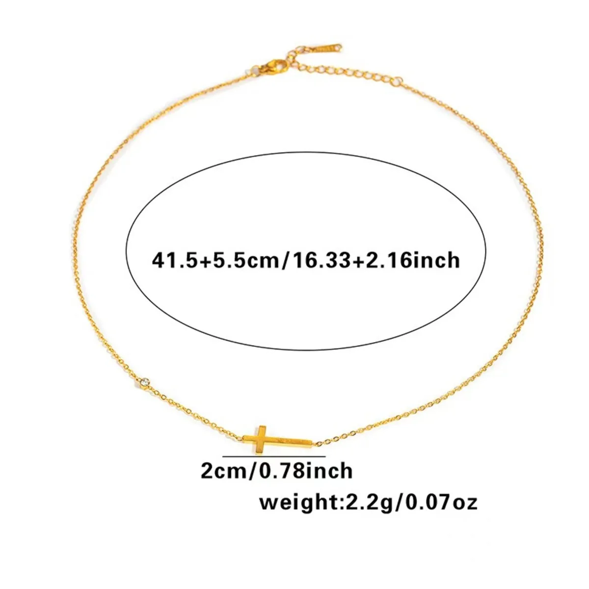 Stainless Steel Necklace Bracelet for Women Vintage Style Gold Color Cross Shape Women's Necklace Ladies Jewelry Party Gift image 6