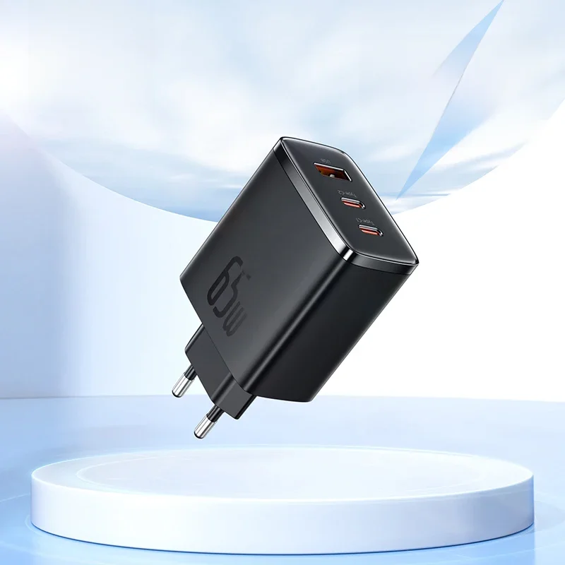 Baseus 65W GaN Ladegerät PD Ladung Typ C USB Ladegerät Unterstützung QC Tragbare Schnelle Ladegerät Für iPhone 17 16 15 14 13 12 Laptop Ladegerät