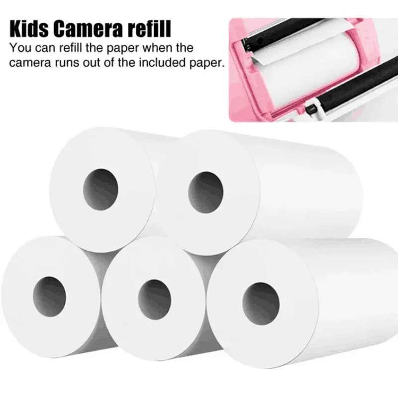 10 Rolls 57x25MM Thermal Paper Label Sticker White Non-Adhesive Rolls Paper Children Camera Instant Photo Inkless Printing Paper