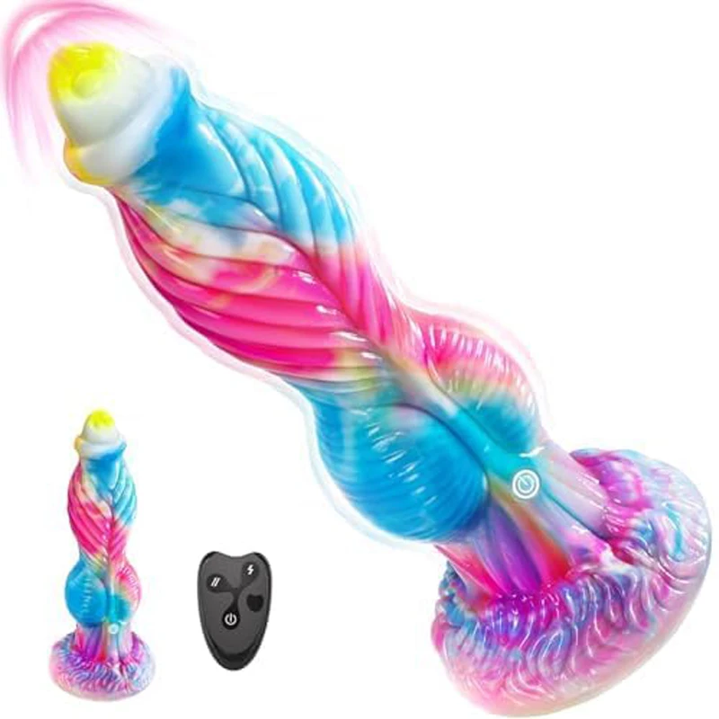 Monster Silicone Big Dick Retractable Heated Dildo Anal Sex Play Vibrator Soft Long Penis G Spot Stimulation Sex Toys For Female