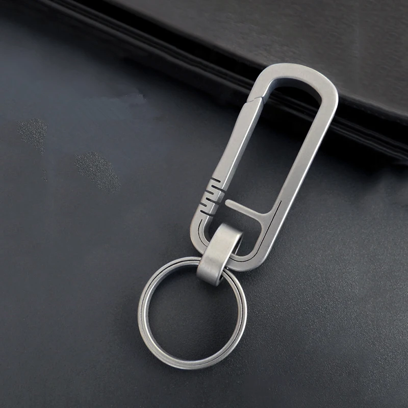 Free Shipping A 50 mm Simple Style Titanium Alloy Quick Release Keychain Car Key Holder