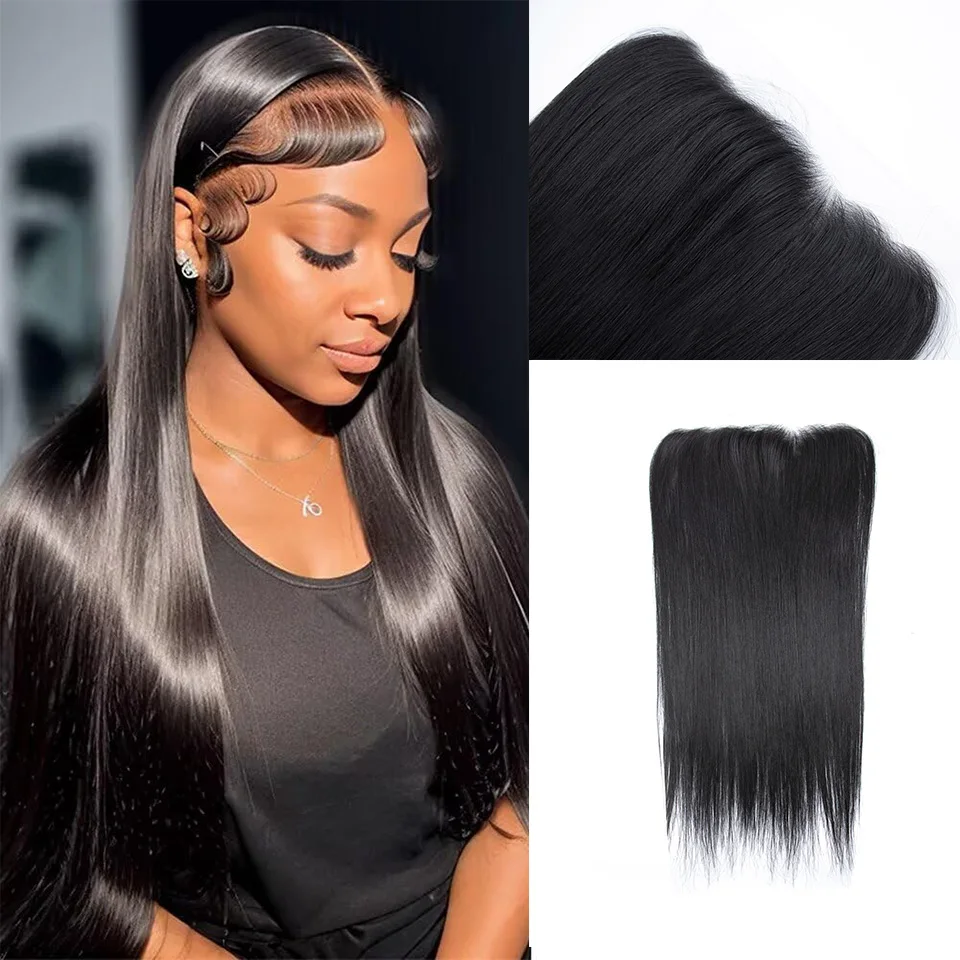 

Straight 13x4 Transparent Lace Frontal Synthetic Hair High Temparature Fiber 180% Density Straight 13x4 Lace Frontal For Women