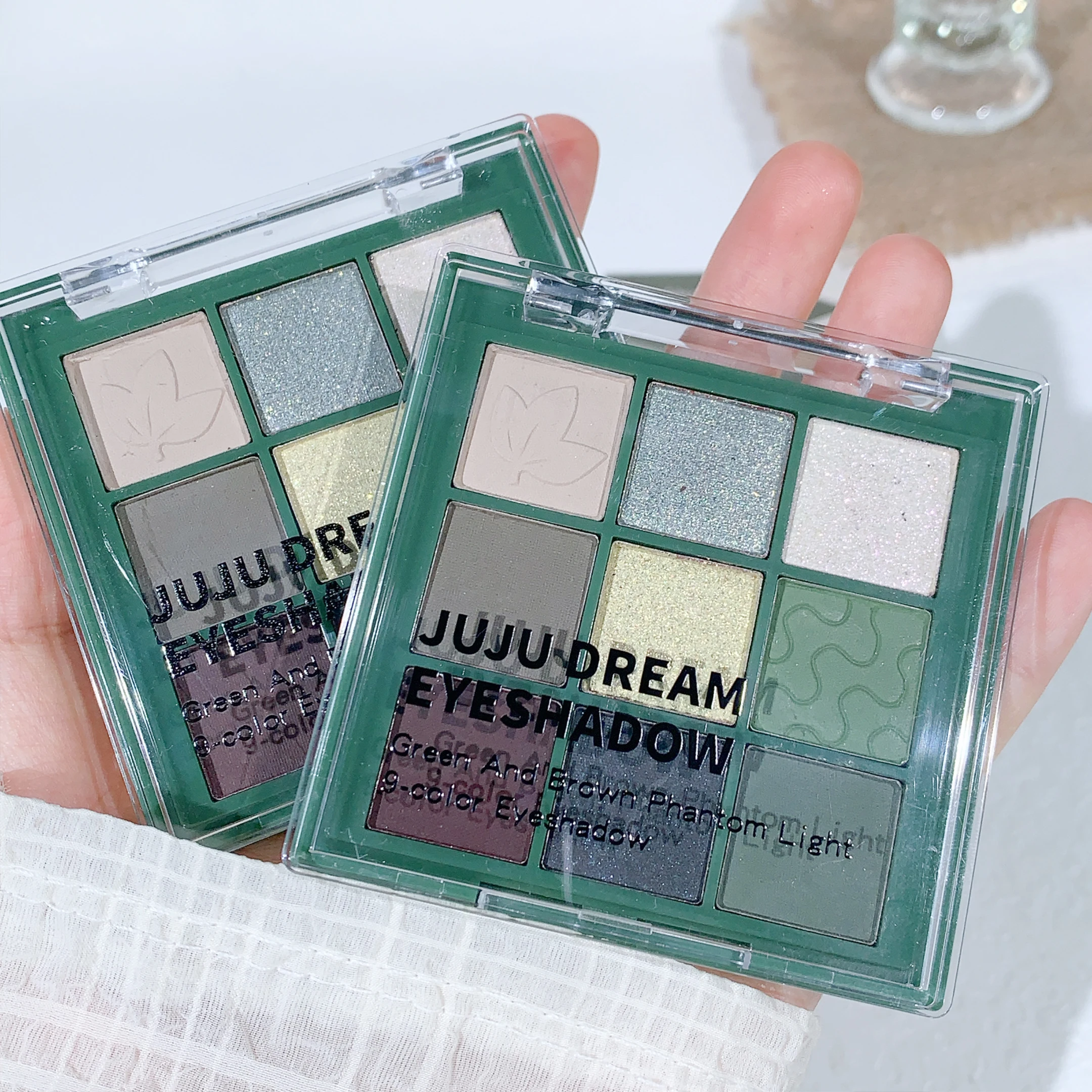 JUJU DREAM الأخضر البني فانتوم تسعة ألوان عينيه لوحة الرجعية الفرنسية تحسس الأخضر الزيتون الأخضر الصغيرة سموكي #6