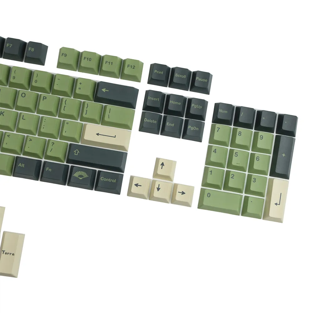 GMK Terra-teclas PBT personalizadas para teclado mecánico, 140 teclas, perfil de cereza, DYE-SUB