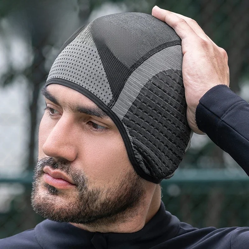ROCKBROS turystyka damska męska kominiarka Outdoor Sports czapka do biegania rower czapka motocyklowa z pałąkiem na głowę przyjazny dla skóry dopasowany kask nakrycia głowy — zdjęcie 2