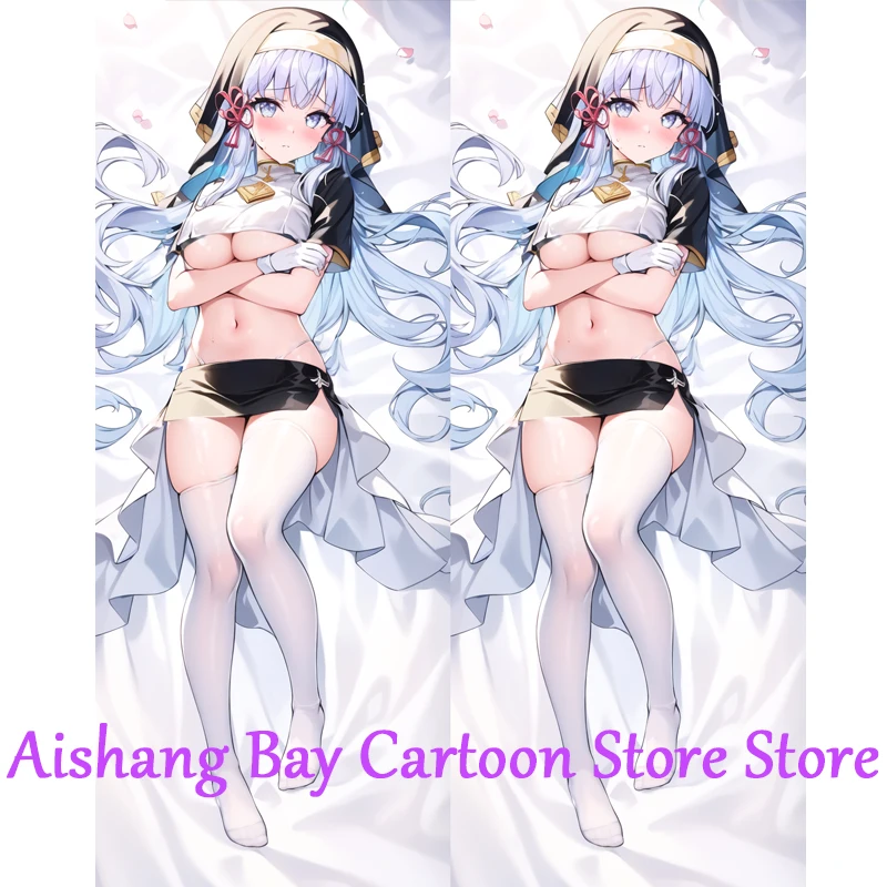 

Dakimakura Anime Pillow Cover GenshinImpact Cleavage Genshin Impact Ayaka Kamisato Double Sided Print Life-size Body Decoration