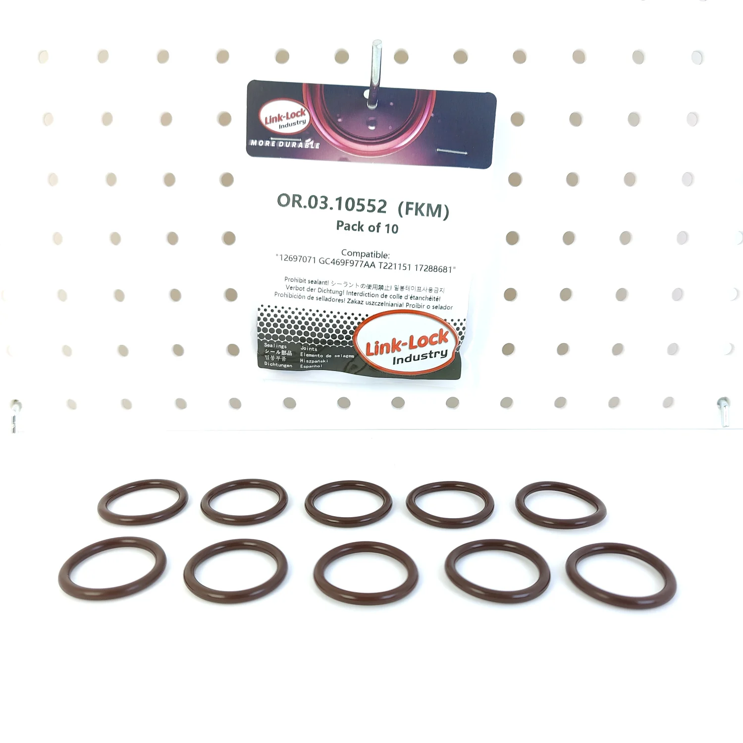 LINK-LOCK 10PCS OR.03.10552 FKM Viton Sealing O-Ring Kit of Oil Pipeline 12697071 GC469F977AA T221151 17288681 for Buick - view 3