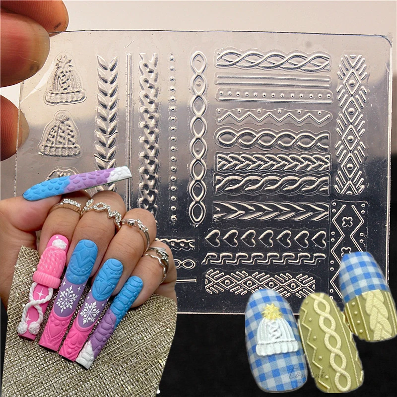 Nail Art Foto - Mariposa suéter copo de nieve 3D
