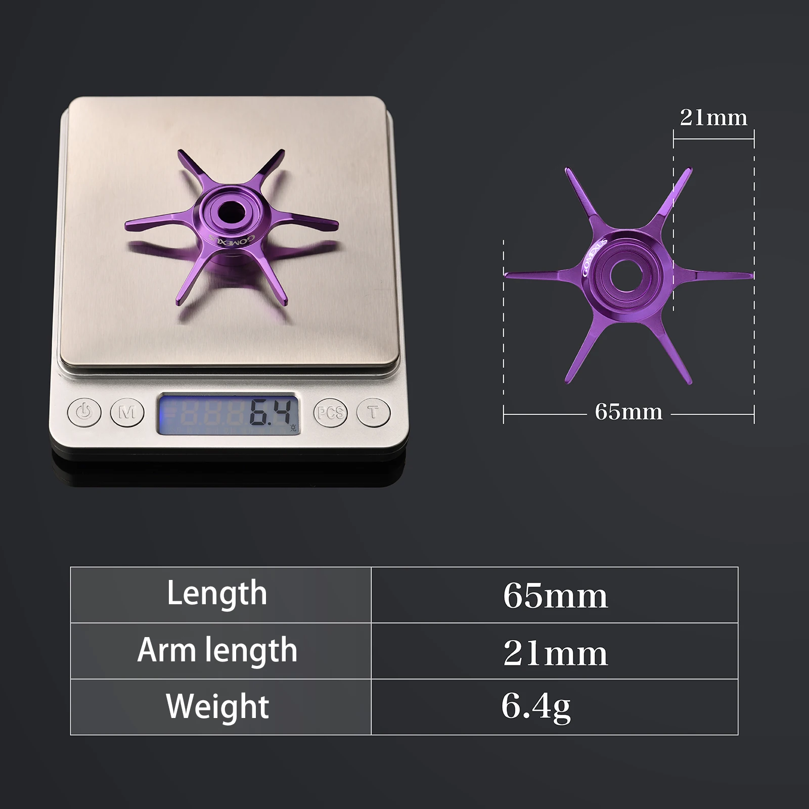 Gomexus DIY Aluminium Star Drag 65mm für Shimano für Daiwa Tatula Zillion Bait casting Angel rolle Zubehör Bait caster Drag – Detail 8