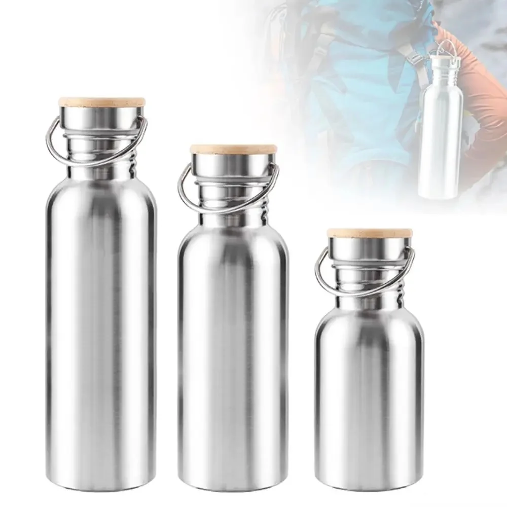 AliExpress NONE Stainless Steel Sports Fitness Bottle Bicycle Water Bottle Single Walled Insulated Metal Flask