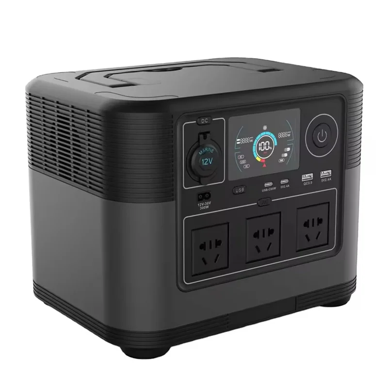 Pure Sine Wave Outdoor Camping RV /Emergency (CE ）1200W 2000W Lithium Generator AC Power Bank Solar Portable Power Station
