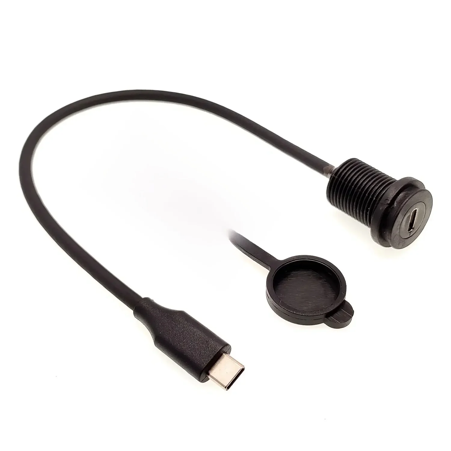 50CM Szybki wodoodporny kabel USB-C 10Gb typu c 3.1 IP 67 Męski do montażu panelowego Wodoodporne złącze Przedłużacz 30cm — zdjęcie produktu 7