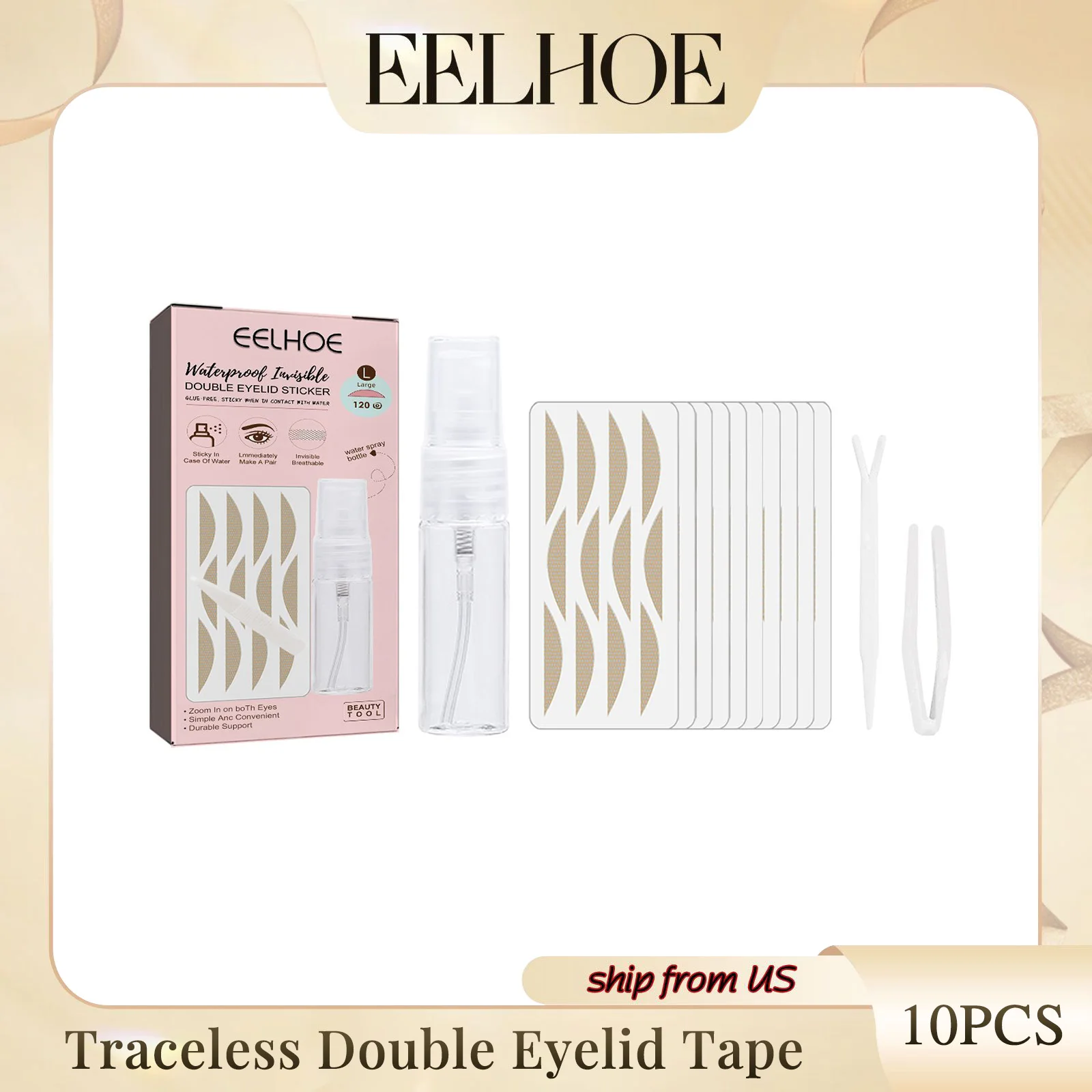 Eelhoe Lace Non Trace Double Eyelid Adhesive Natural Non-trace Inside Double Non Glue Double Eyelid Adhesive To Enlarge Eyes