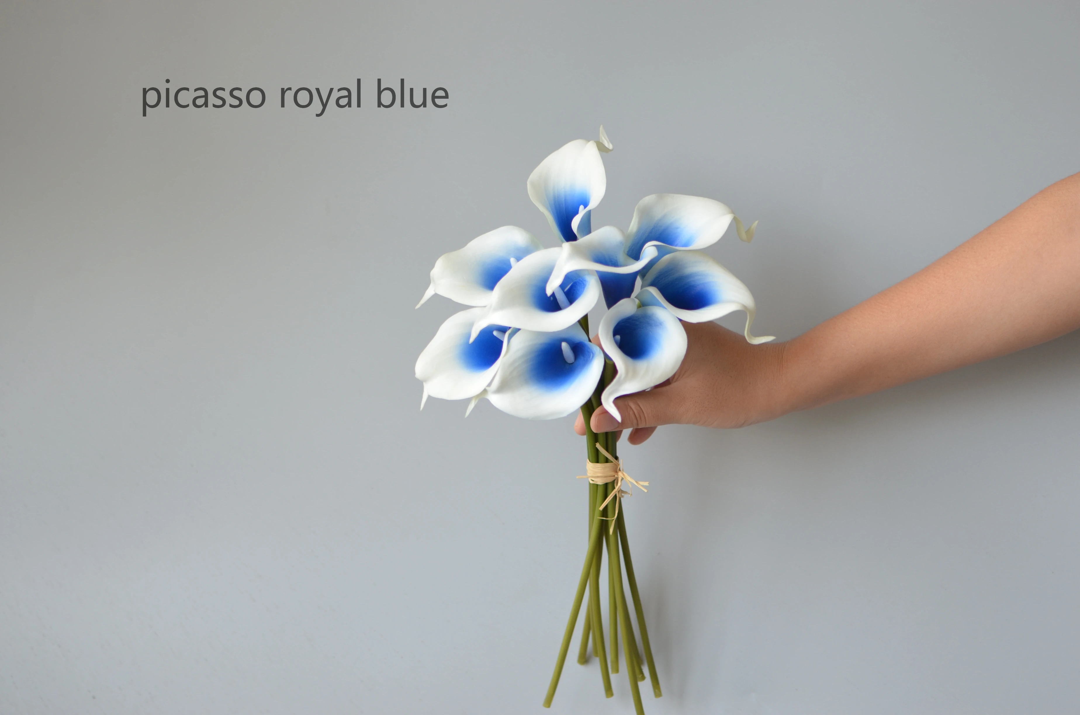 9 Royal Blue Calla Lily, Real Touch Calla Lily, Picasso Royal Blue Calla Lily, DIY Calla Lily Bouquet, DIY Wedding Flowers