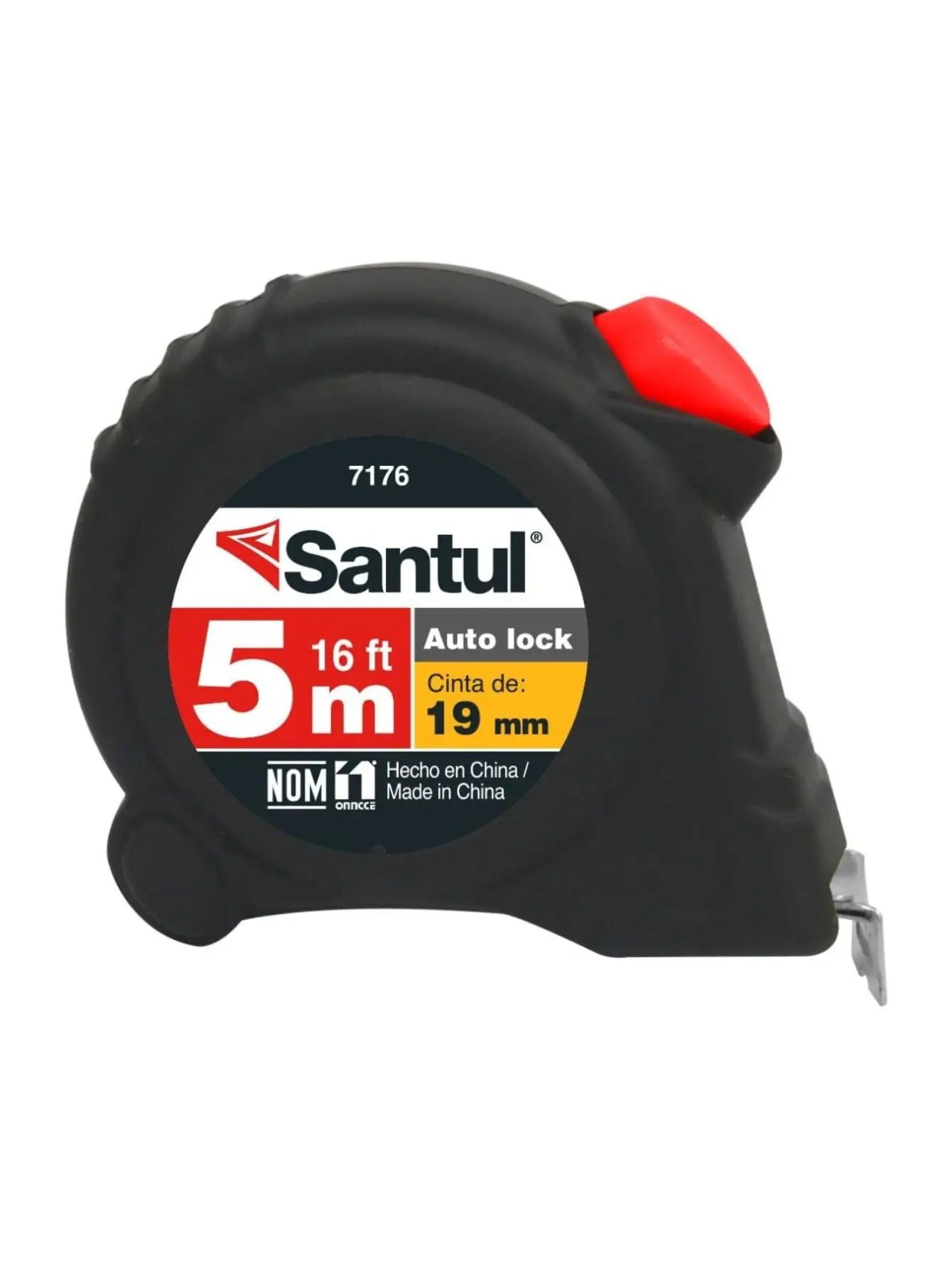 Flexómetro Auto-Lock de 5 Metros de Cinta con Botón de Retracción