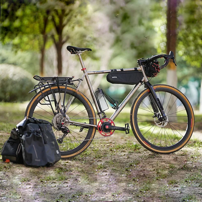 AliExpress TIRIS-CR5 Titanium Gravel Bike Frame,Cyclocross Ultralight Bicycle Framework Accessories,700C Parts