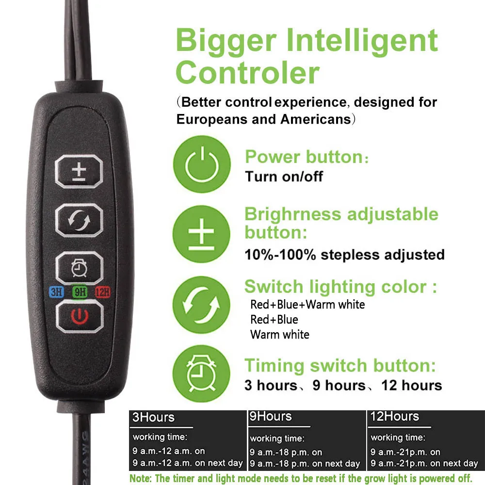 USB 150 LED نمو النبات ضوء حديقة داخلية 10 مستويات عكس الضوء الموقت تنمو ضوء الطيف الكامل الموقت إعداد الزراعة المائية الدفيئة
