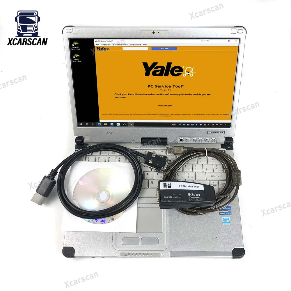 for hyster yale forklift diagnostic scanner yale hyster pc service tool ifak hyster and yale diagnositc tool with CFC2 laptop