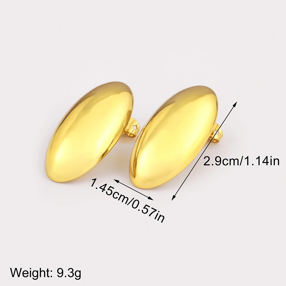 Nidin Classic New Design Premium Copper Smooth Earrings For Women Lady Vintage Engagement Wedding Party Ear Jewelry Accessories