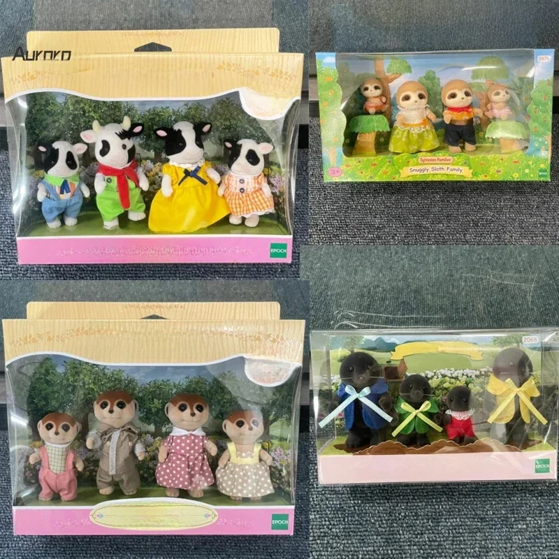 Sylvanische Families Anime Figuur Koe Familie Actie Figuren Meisje Beeldje Kawaii Model Hanger Schattig Verjaardagscadeau Voor Kinderen Speelgoed - afbeelding 2