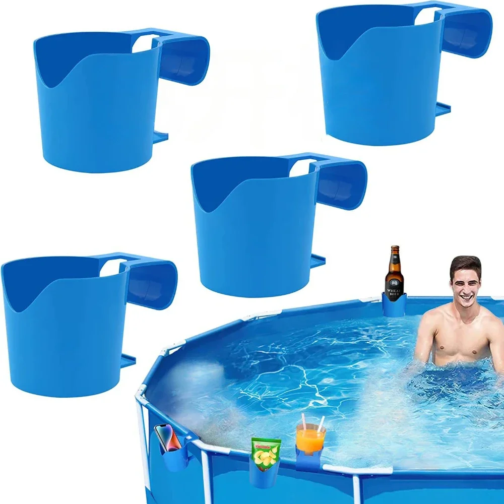 2PCS Swimming Pool Cup Holder Plastic Storage Rack Beverage Beer Drink Holder Hand Soap Hanger Poolside Cup Holder For Outdoor