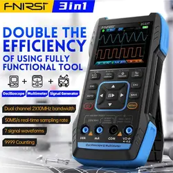 FNIRSI 2C23T Handfunktion Signalgeneration mAh 10 MHz * 2 50 ms/s 3in1*320 Zweikanal-Digitaloszilloskop Multimete
