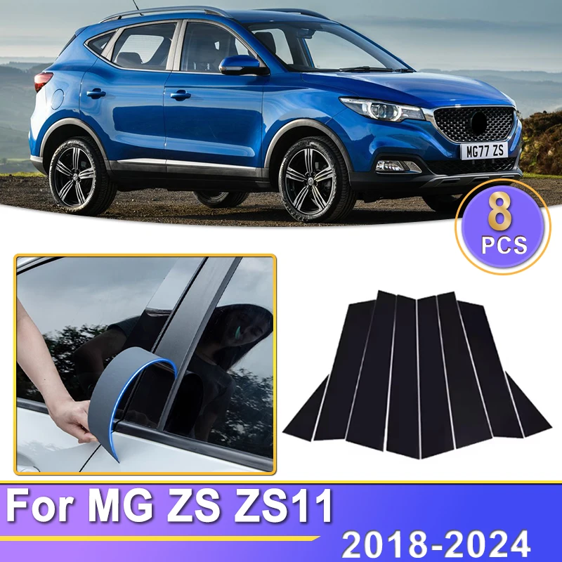 

Накладка на оконную раму для MG ZS EZS ZST Astor VS ZS11 2018~2024, автомобильная оконная дверь, колонка B C, стойка, стойки, накладка, автомобильные аксессуары