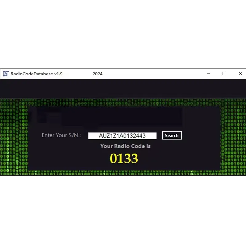 Código de desbloqueio de rádio do carro Código de rádio Database V1.9 Calulador Novo Adicionar para PSA para Fiat para Audi para Toyota para Ford etc.