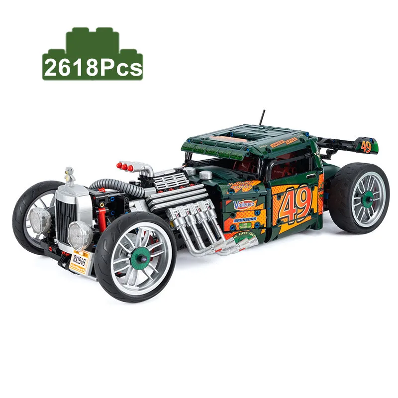 

Technical 2618Pcs 1949 Vintage Car Model Building Blocks City Retro Speed Vehicle Supercar Bricks MOC Toys Children Adult Gifts