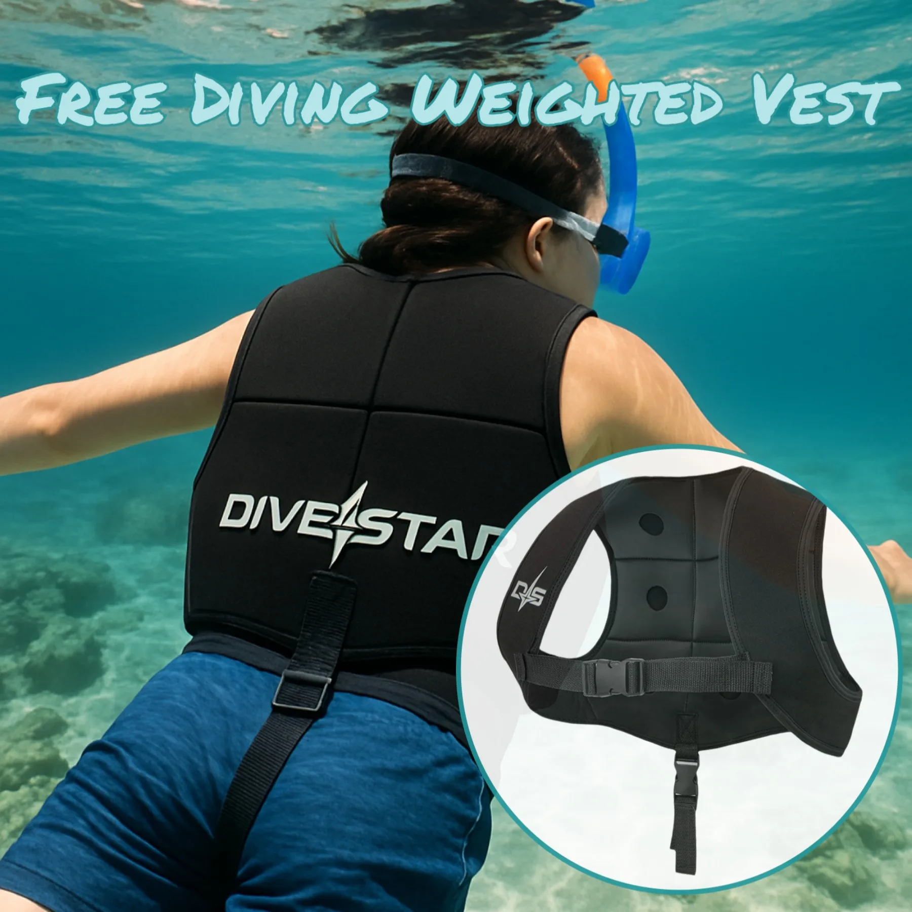 

Diving Weight Adult Vest Adjustable Quick Release Buckle Snorkeling Freediving Weight Jacket Underwater Spearfishing Activities