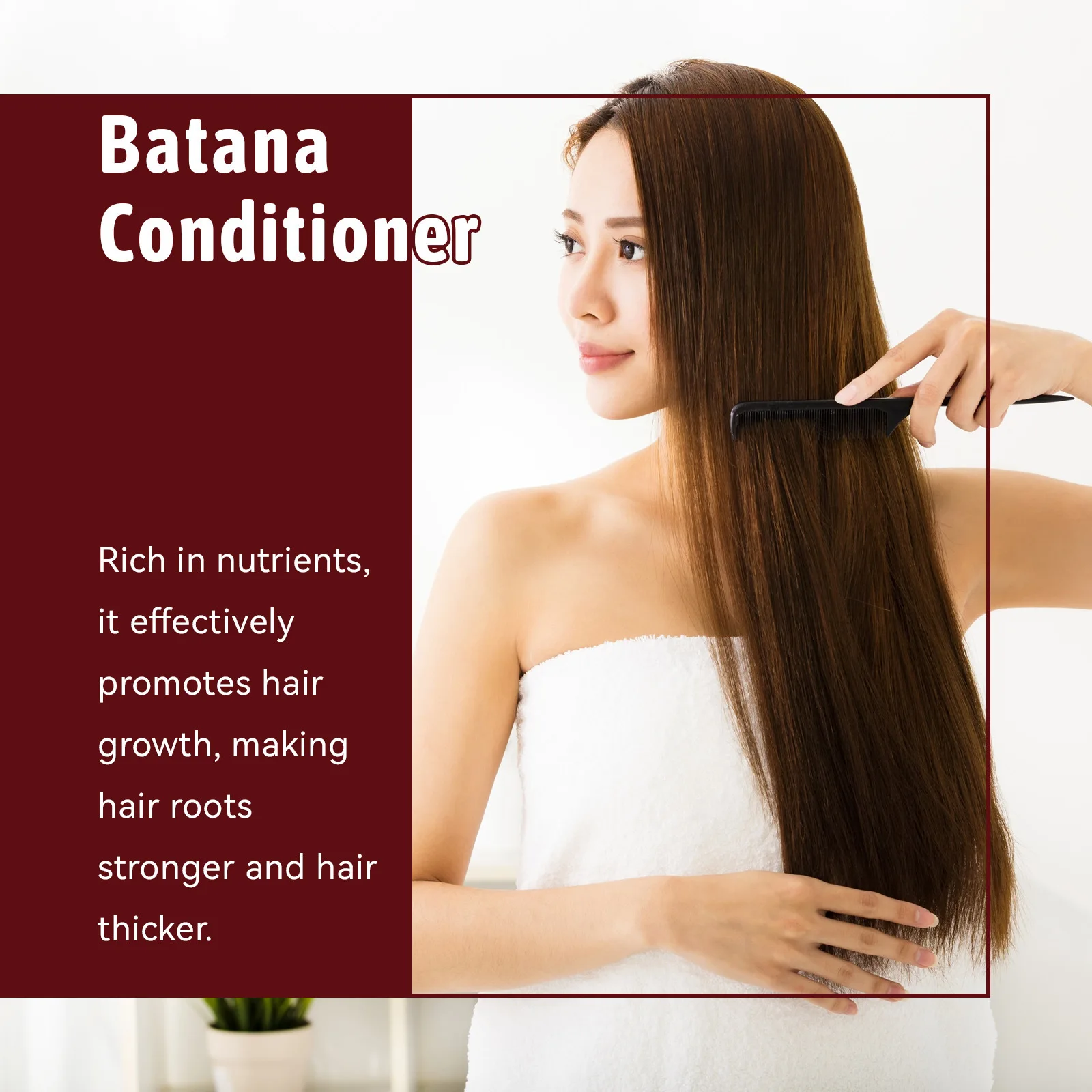 Hoegoa 120g Batana Oil Anti Hair Loss Hair Conditioner Nourish Repair Damaged Split Ends Strengthen Root Hair Growth Conditioner