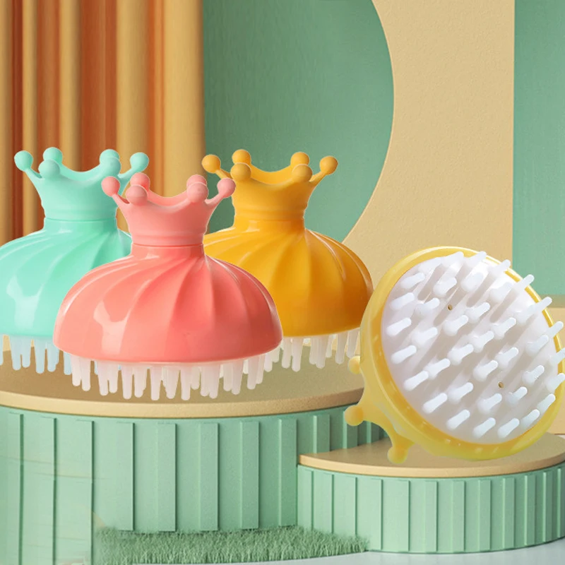 

Детская щетка для душа, расческа для мытья волос, Детская силиконовая щетка для массажа головы, спа-щетка, Детские щетки