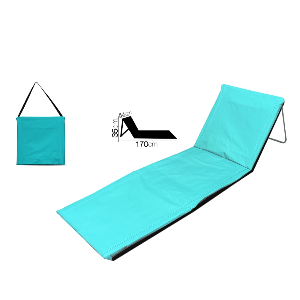 Folding mat, portable, resistant, carry handle, backing, pocket, beach, pool, quality, lounger, mat, folding mat