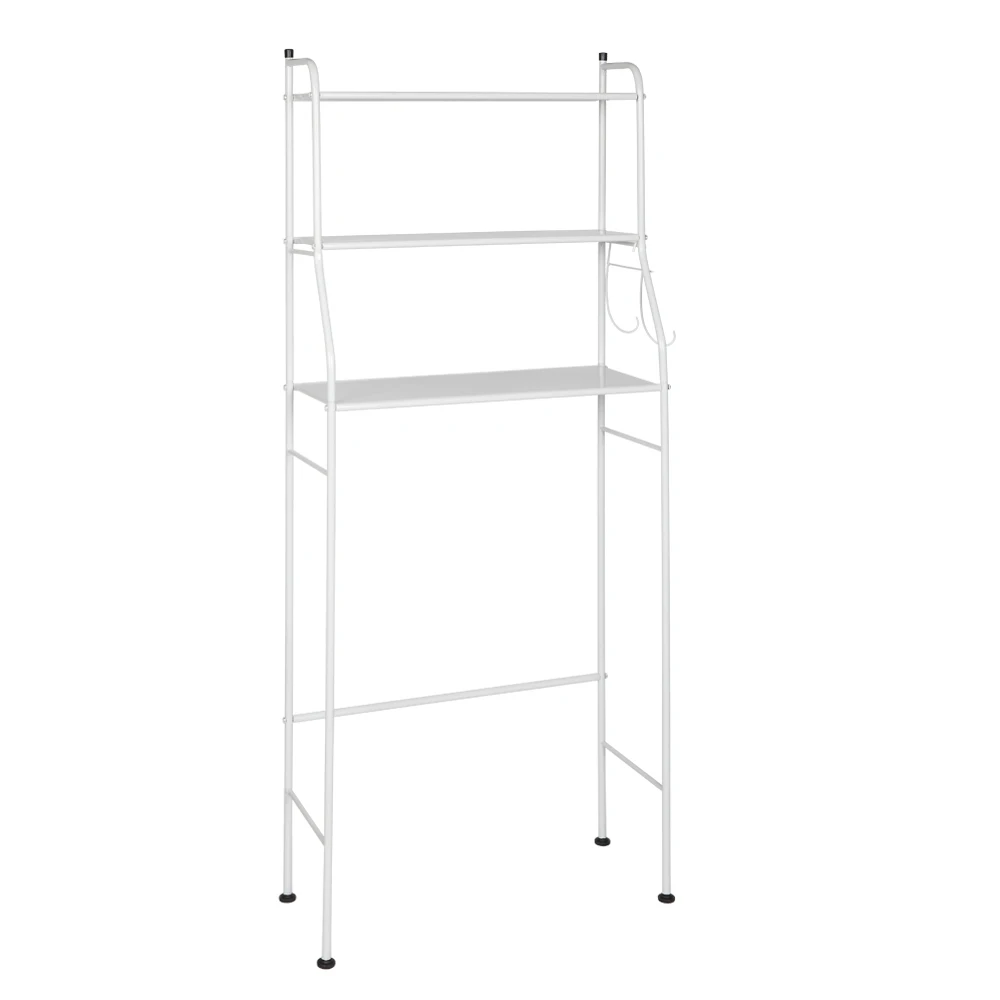 3-Tier Over-The-Toilet White Bathroom Shelf Storage Rack Beautiful Durable and Easy Assemble 59x25x151CM[US-Stock]