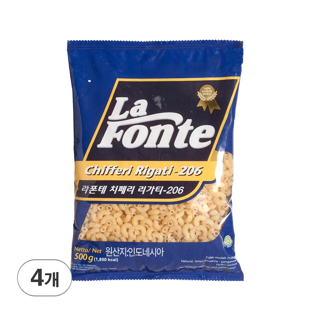 Labante Macaroni 500g X 4Pcs Italian Pasta Cotton