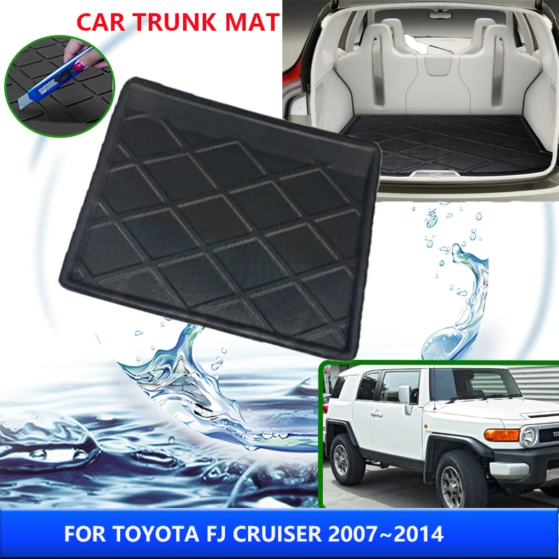 

Car Trunk Mat For Toyota FJ Cruiser 2012 2014~2007 2011 2010 High Temperature Resistant Storage Carpet Auto Interior Accessorie