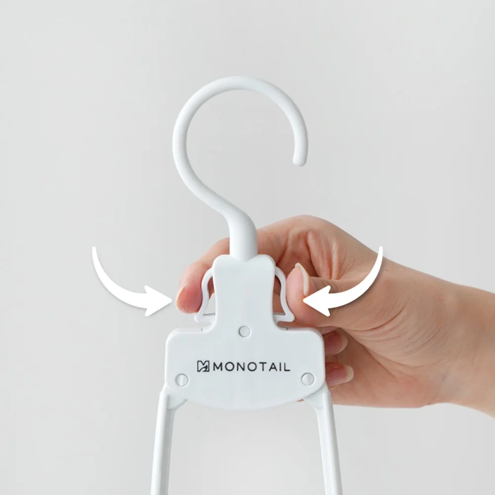 [Monotail] Folding Hanger Shoulder Horn-proof One-touch non-slip Hanger 10P