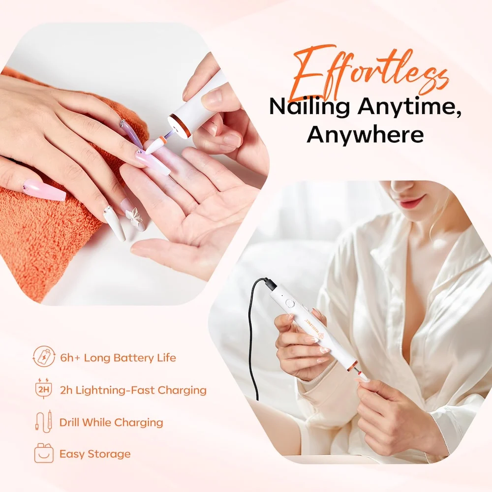 Bezprzewodowy zestaw elektrycznych frezarek do paznokci Modelones